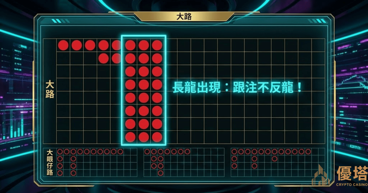 百家樂看路技巧圖解:大路長龍與下三路