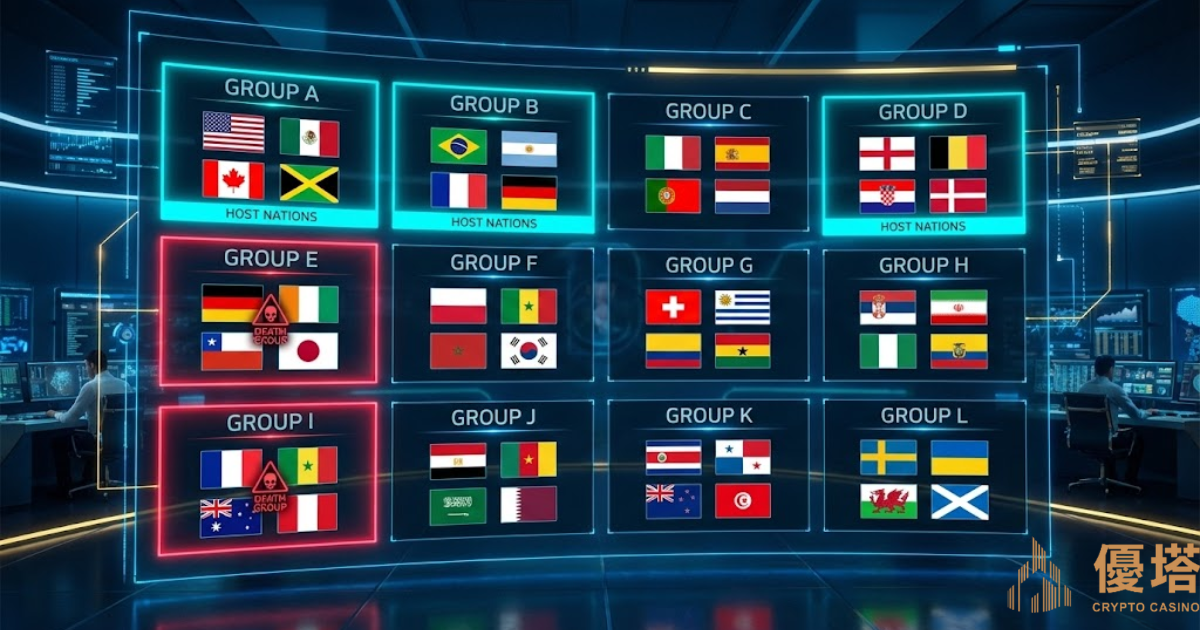 2026世界盃48強分組名單與死亡之組標記