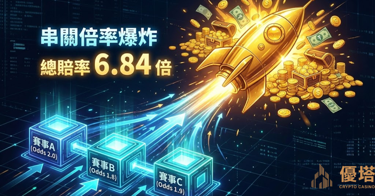 運彩串關賠率計算示意圖：賠率相乘以小博大